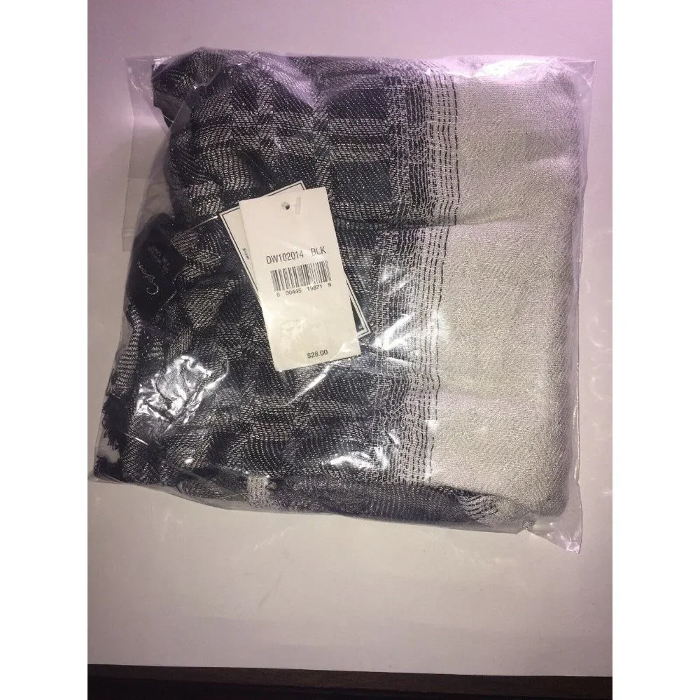 Cejon Yarn Dye Ombre Checks Day Wrap Black Ombre
